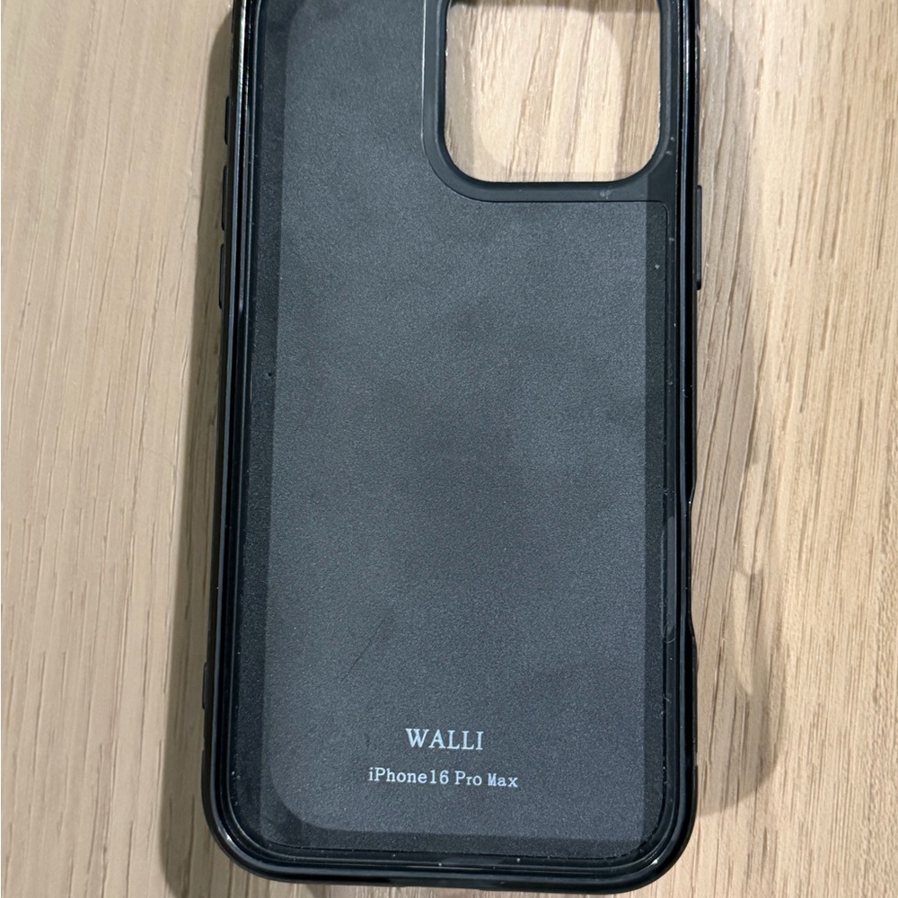 Walli Bow Noir Magnetic Case and Wallet Black and Cream iPhone 16 pro max Case - Picture 6 of 8